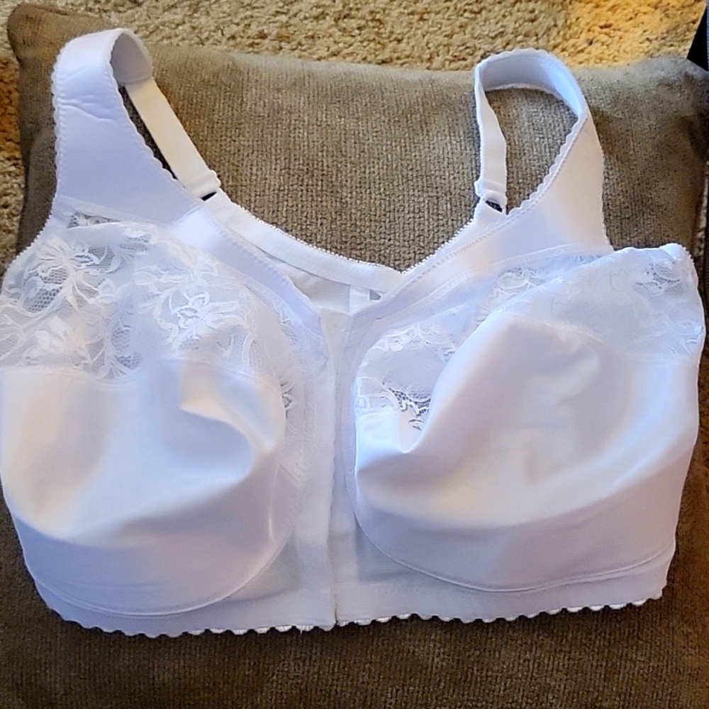 Glamorise Front Closing Bra, White, 40I